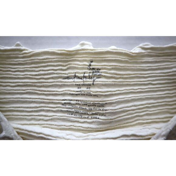 Intimately Free People Women's Sz M/L Ivory Textured Long Sleeve Crop Top - Picture 4 of 7